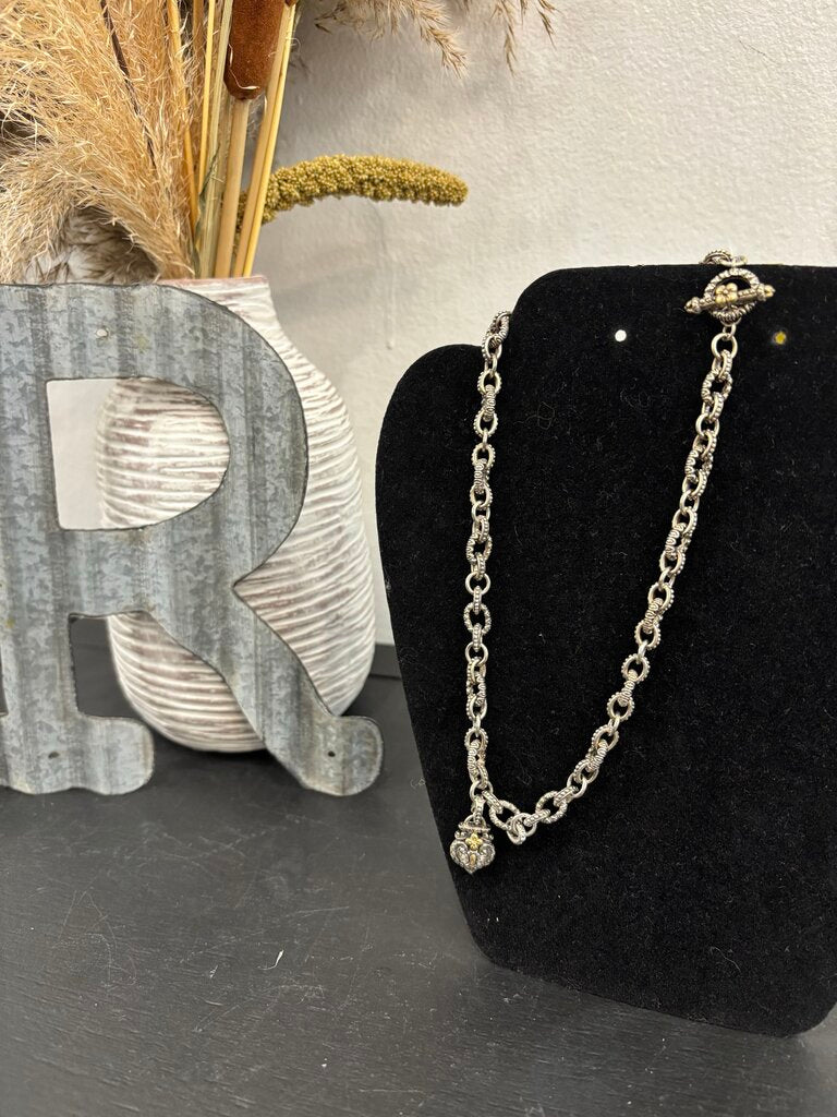 Barbara Bixby Silver Chain Necklace; Certificate of Authentication
