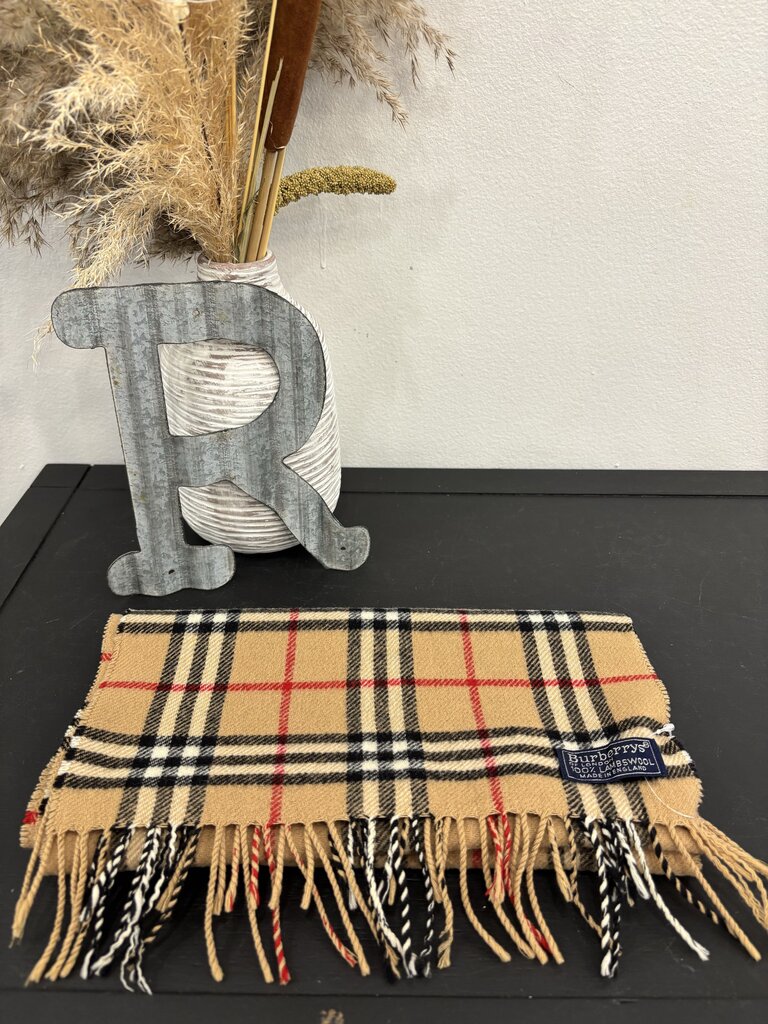 Burberry Classic Nova Check Lambswool Scarf; Certificate of Authentication
