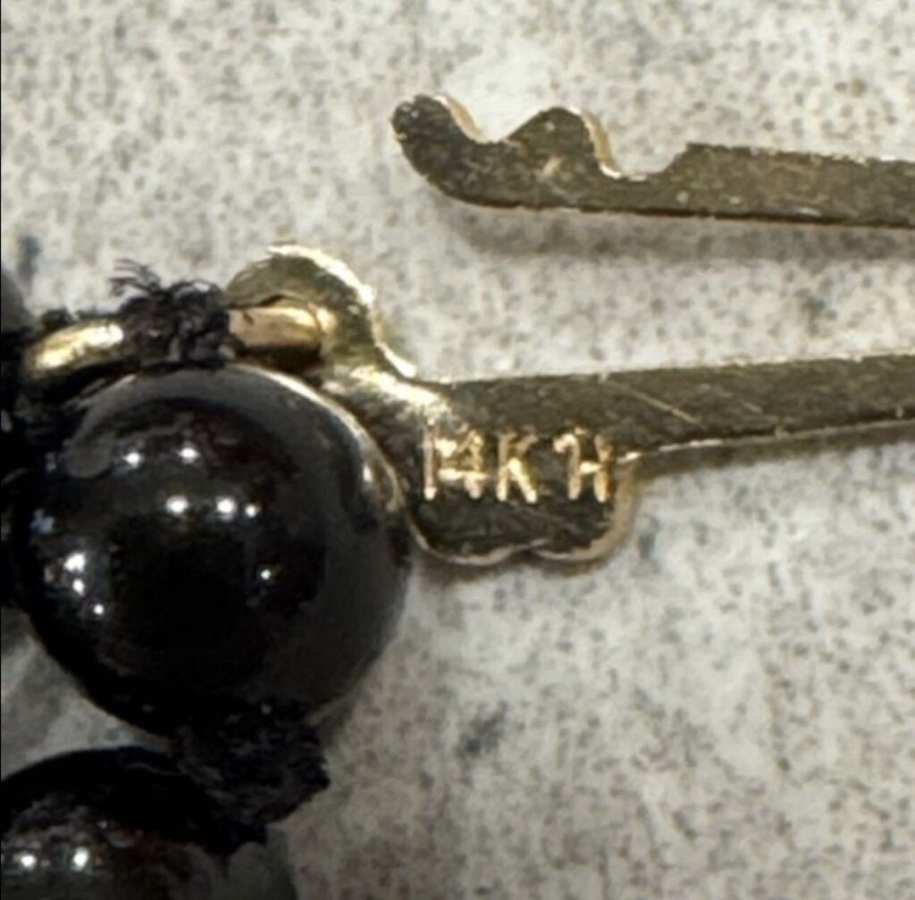 Vintage 14K Gold Freshwater Pearl and Black Onyx Set
