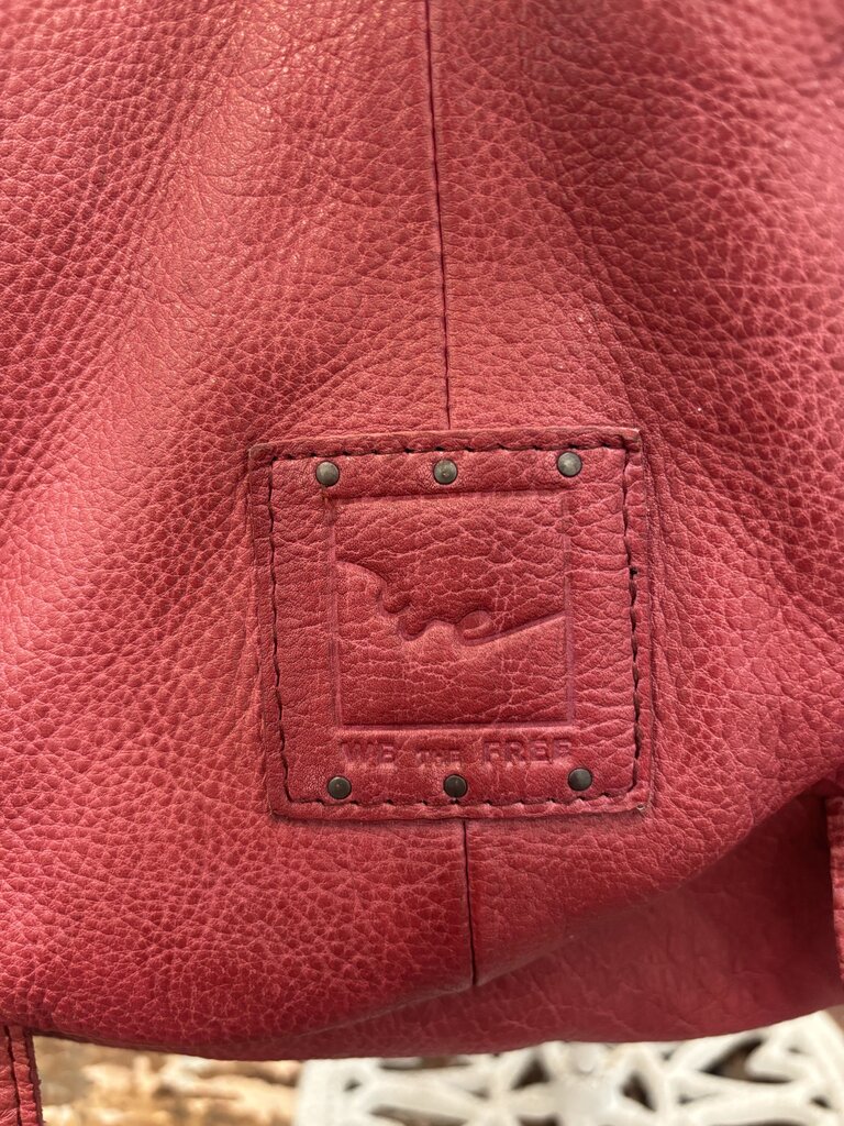 Free People NWT Crimson Leather Backpack