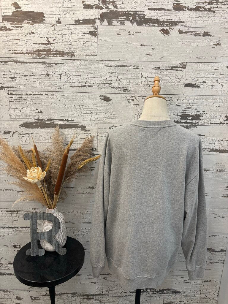 Loveshack Fancy Grey Crew Neck