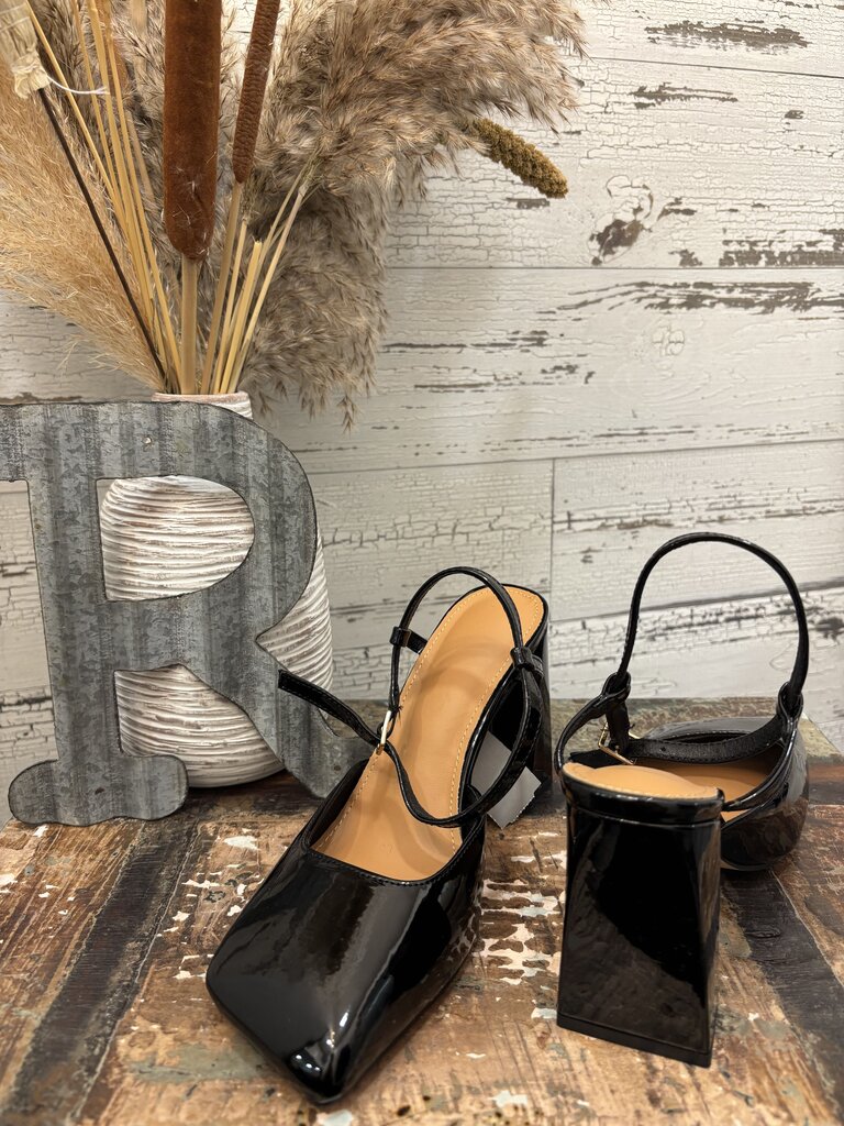 Black Block Heels