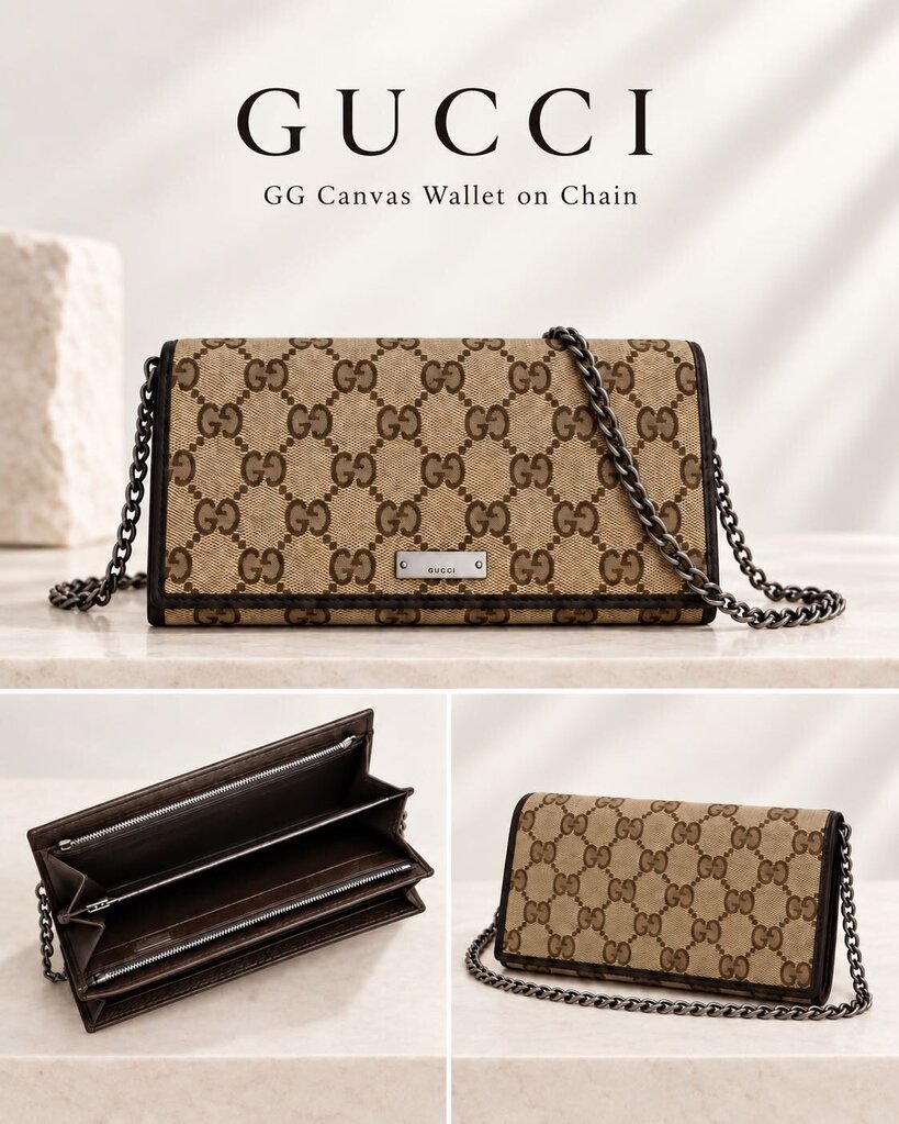 Gucci Continental Wallet on a Chain Authentic