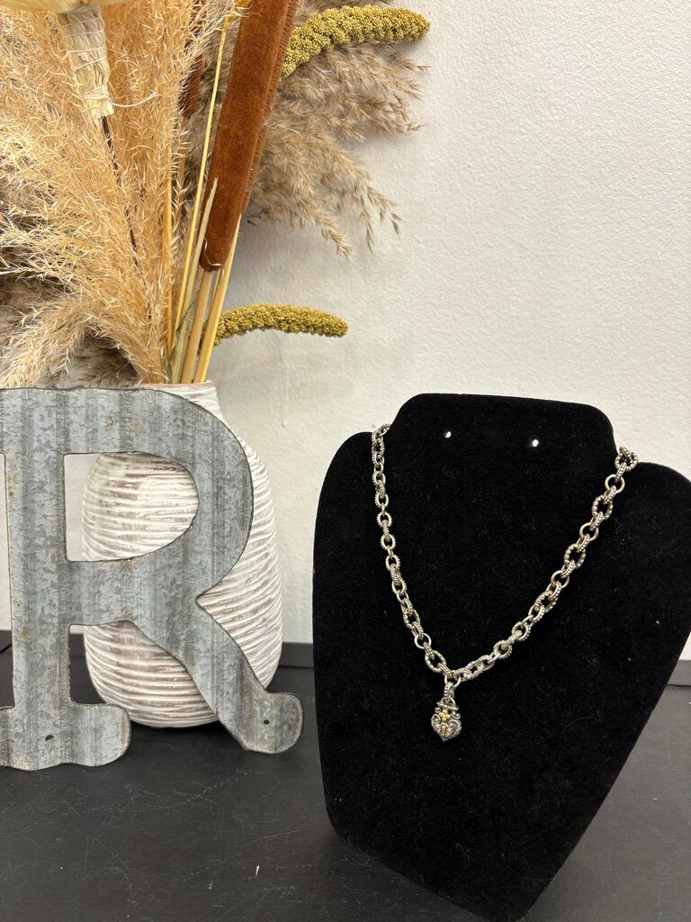Barbara Bixby Silver Chain Necklace; Certificate of Authentication
