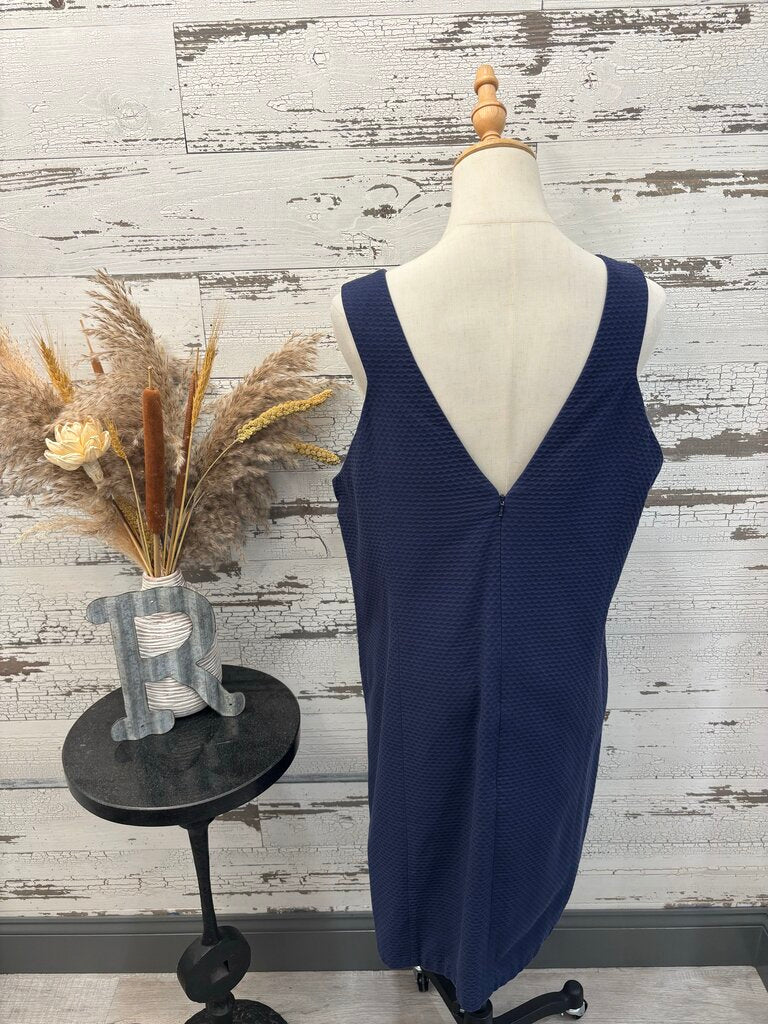 Lilly Pulitzer Navy Blue & Gold Dress Size: 16