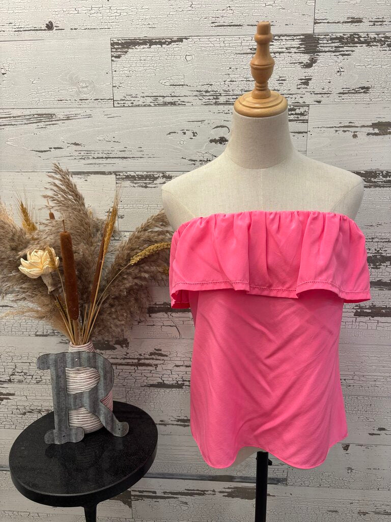Lilly Pulitzer Hot Pink Blouse Size: Medium