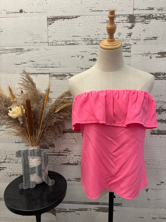 Lilly Pulitzer Hot Pink Blouse Size: Medium