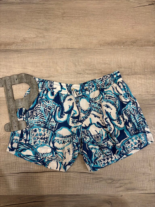 Lilly Pulitzer Blue and White Shorts Size: XS