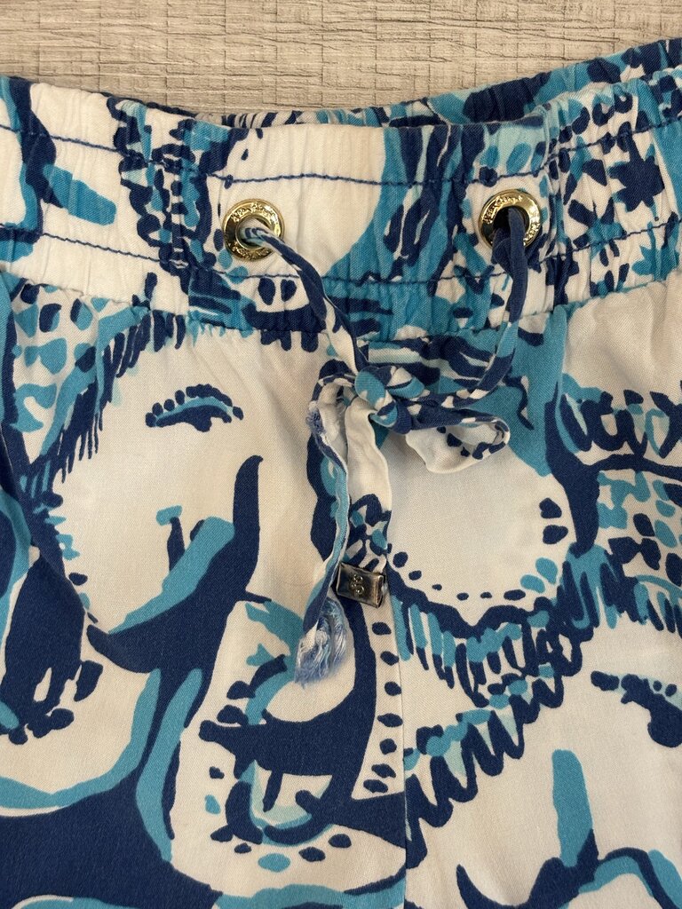 Lilly Pulitzer Blue and White Shorts Size: XS