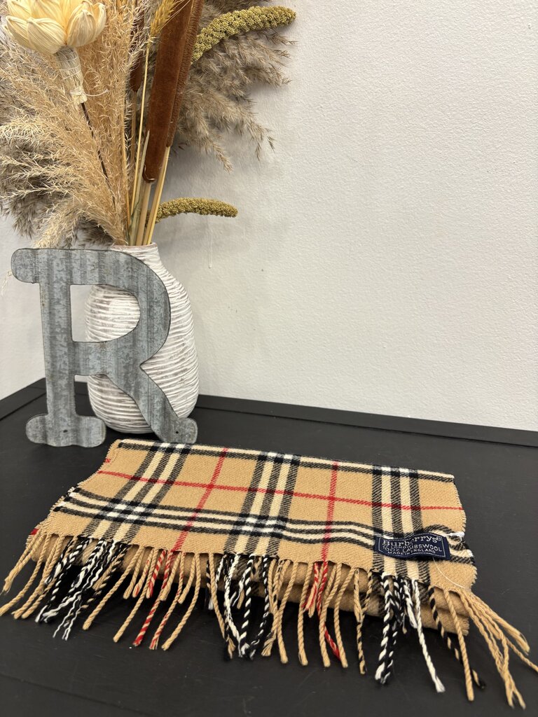Burberry Classic Nova Check Lambswool Scarf; Certificate of Authentication