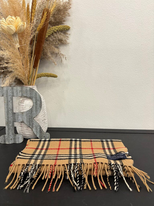 Burberry Classic Nova Check Lambswool Scarf; Certificate of Authentication