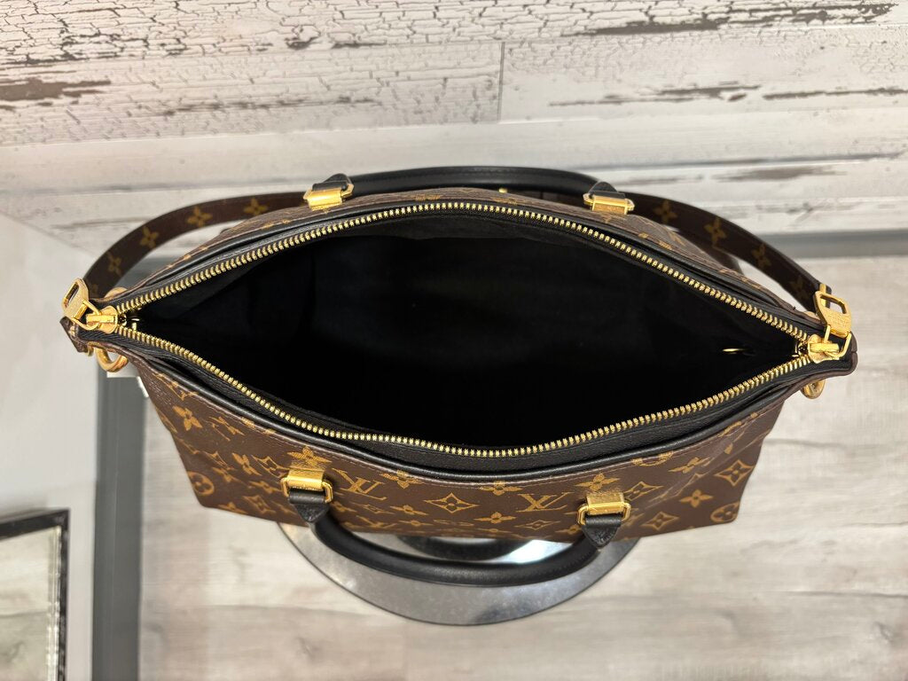 Louis Vuitton Pallas Monogram Canvas and Black Leather Shoulder Bag; Certificate of Authentication