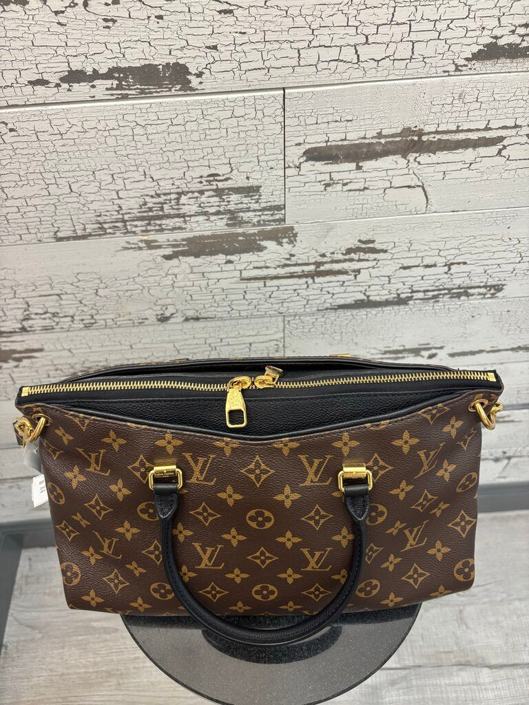 Louis Vuitton Pallas Monogram Canvas and Black Leather Shoulder Bag; Certificate of Authentication