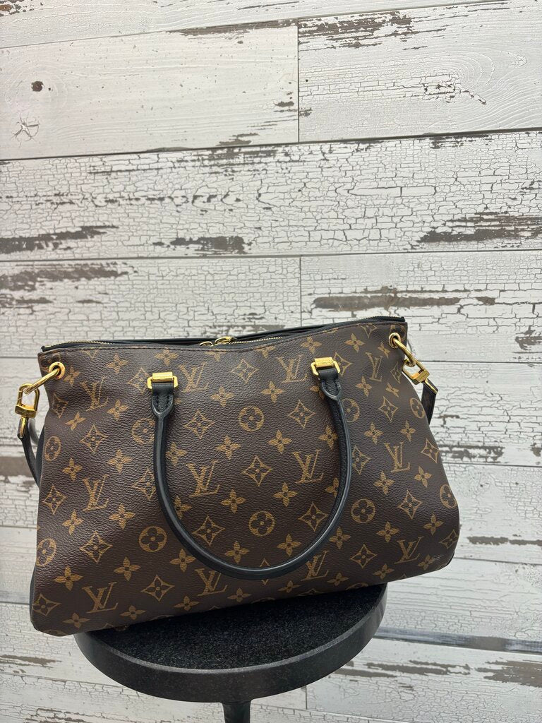 Louis Vuitton Pallas Monogram Canvas and Black Leather Shoulder Bag; Certificate of Authentication