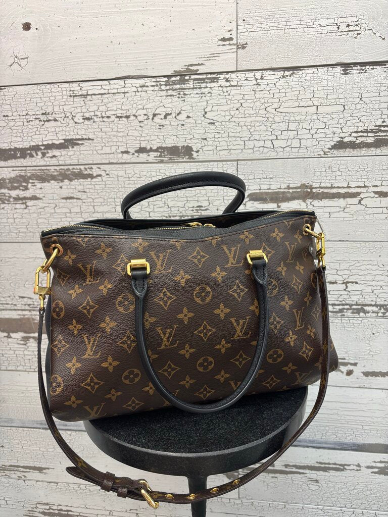 Louis Vuitton Pallas Monogram Canvas and Black Leather Shoulder Bag; Certificate of Authentication