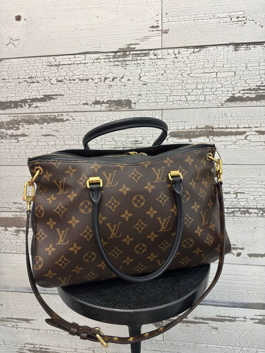 Louis Vuitton Pallas Monogram Canvas and Black Leather Shoulder Bag; Certificate of Authentication