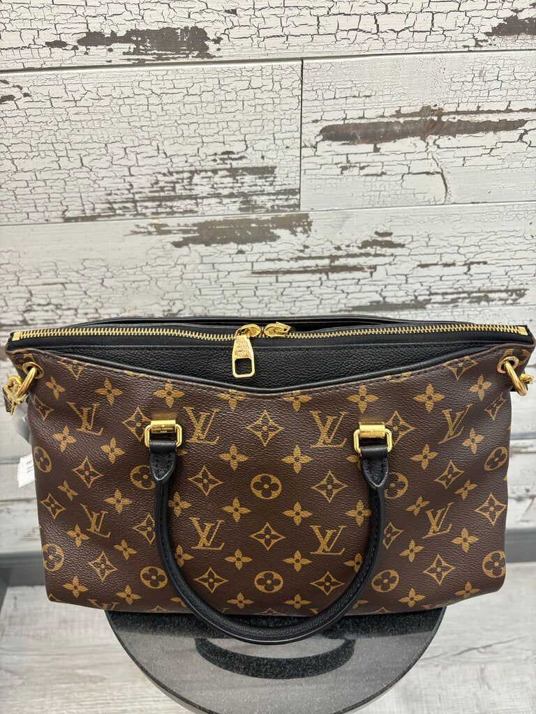 Louis Vuitton Pallas Monogram Canvas and Black Leather Shoulder Bag; Certificate of Authentication