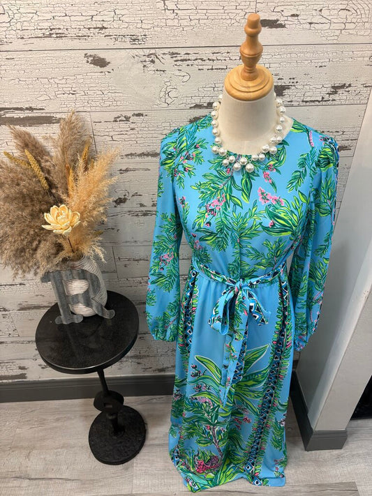 Lilly Pulitzer Long Sleeve Dress With Belt Detail