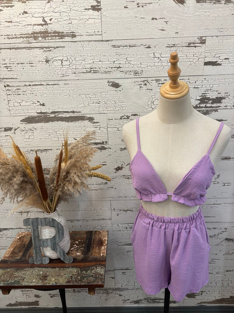 BooHoo 3 Piece Purple Set Size: Medium