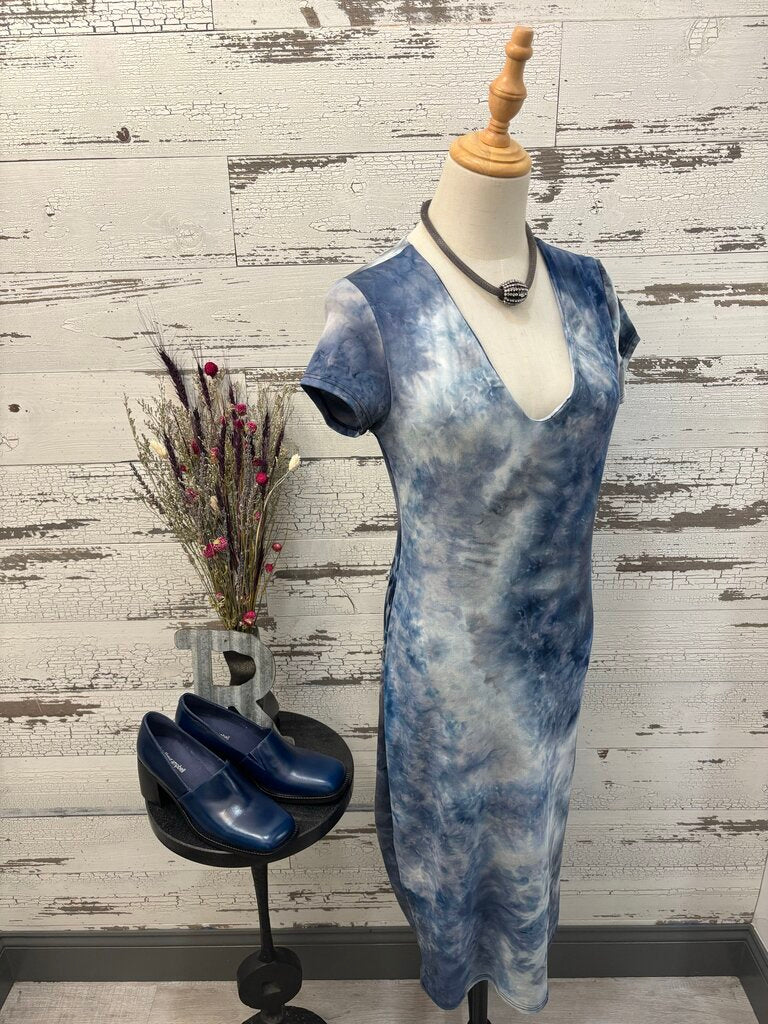 See You Monday Tie-Dye Short Sleeve Dress Size: XL
