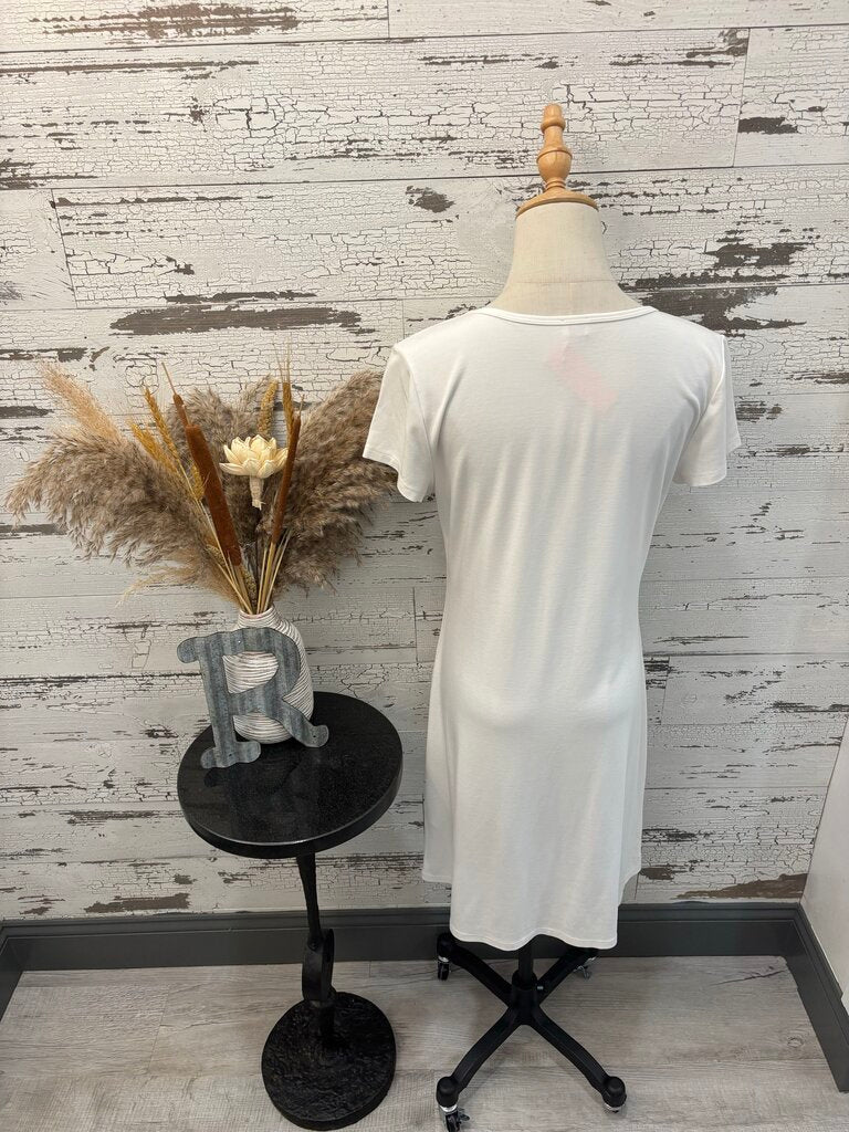 Wilfred Short Sleeve White Dress Size: Large