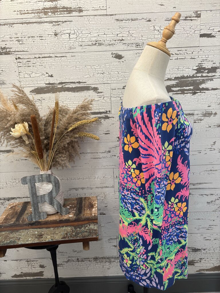 Lilly Pulitzer Quarter Sleeve Off the Shoulder Dress Size: Small