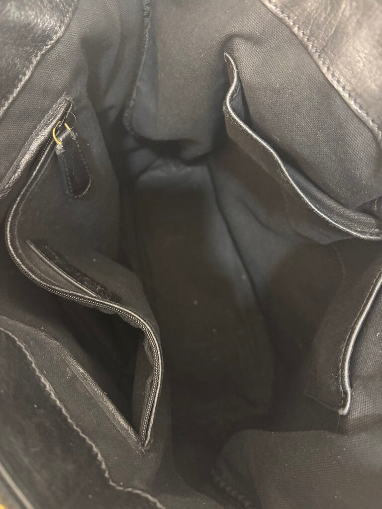 Alexander McQueen Black Leather Shopper Tote; Certificate of Authentication