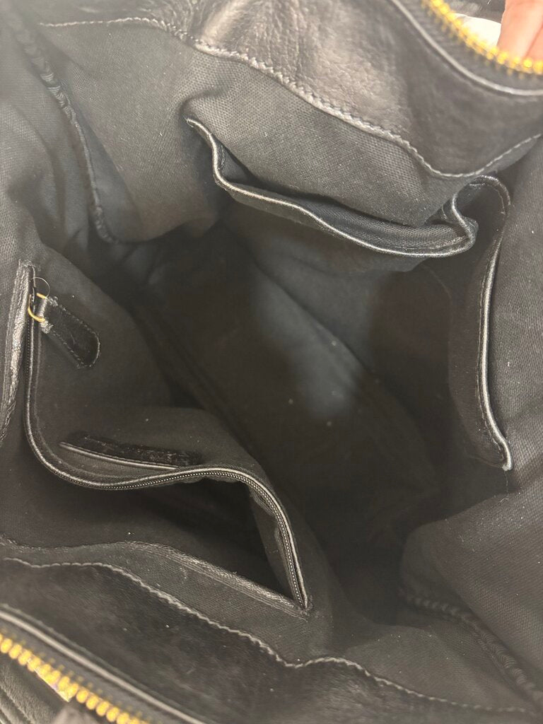 Alexander McQueen Black Leather Shopper Tote; Certificate of Authentication