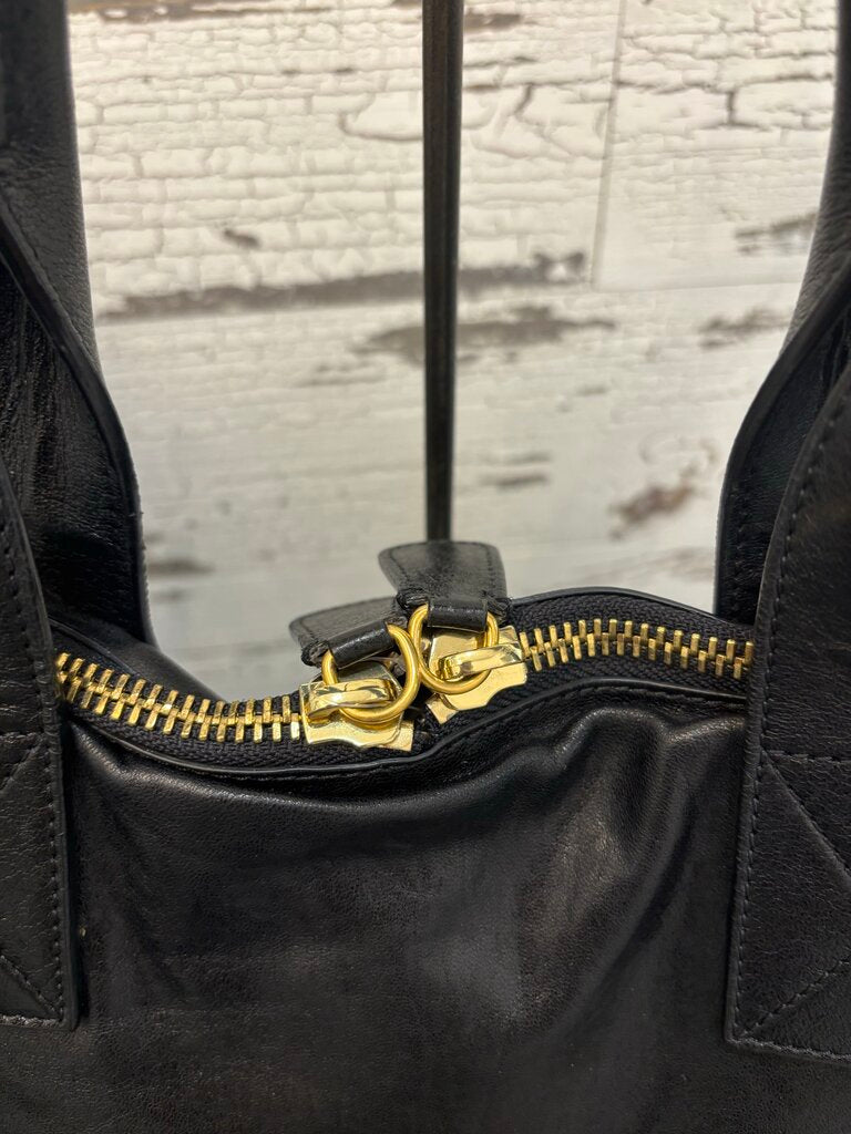 Alexander McQueen Black Leather Shopper Tote; Certificate of Authentication