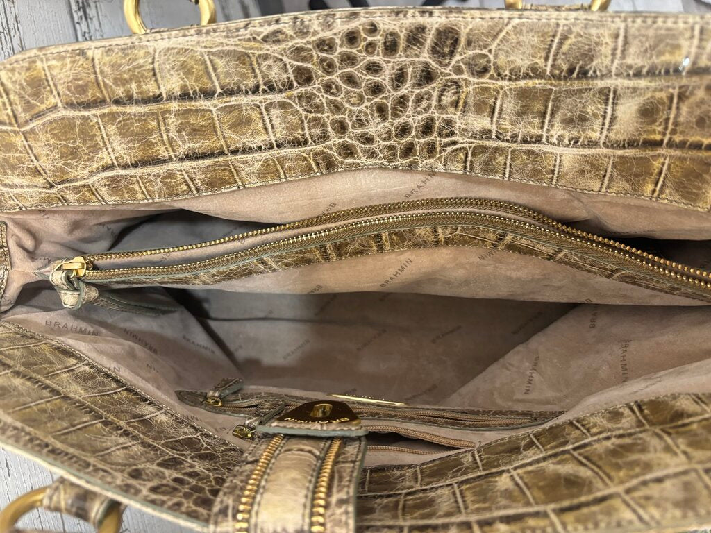 Brahmin Adora Satchel in the Rose Antique Boulevard Distressed Leather Finish