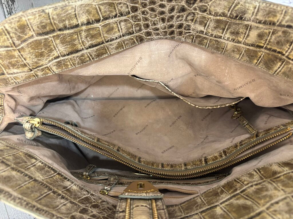 Brahmin Adora Satchel in the Rose Antique Boulevard Distressed Leather Finish