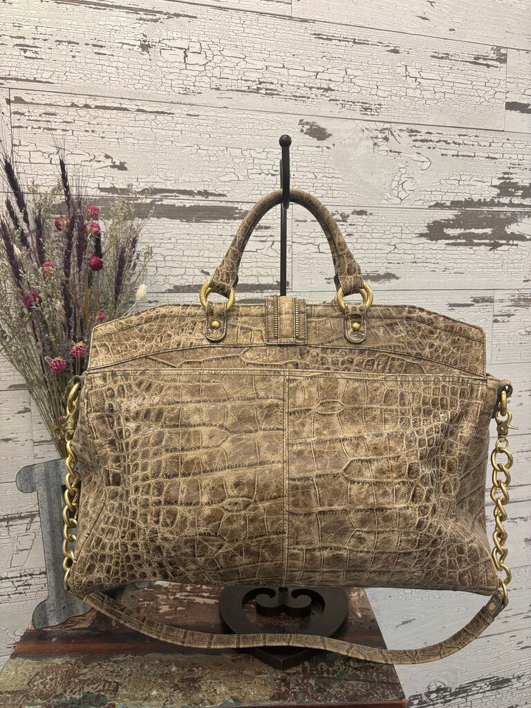 Brahmin Adora Satchel in the Rose Antique Boulevard Distressed Leather Finish