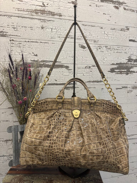 Brahmin Adora Satchel in the Rose Antique Boulevard Distressed Leather Finish