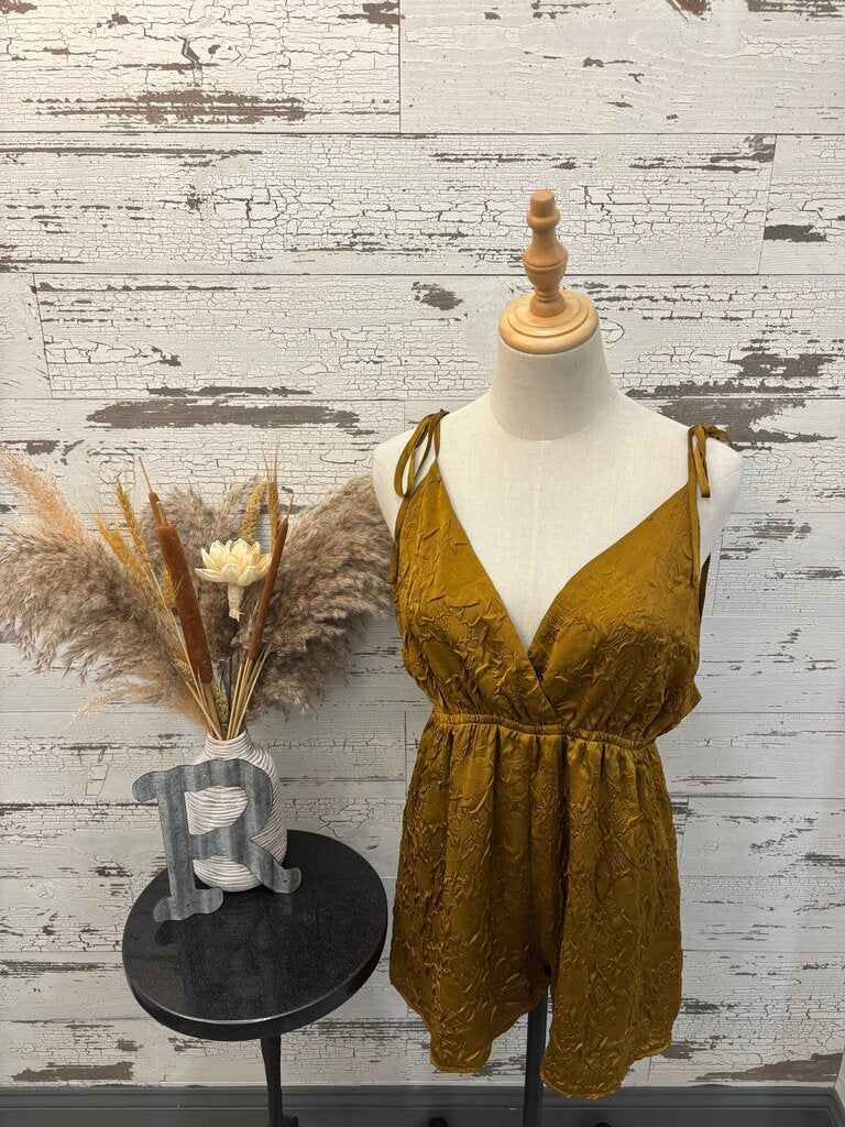Golden Edit Deep Golden Romper Size: Large