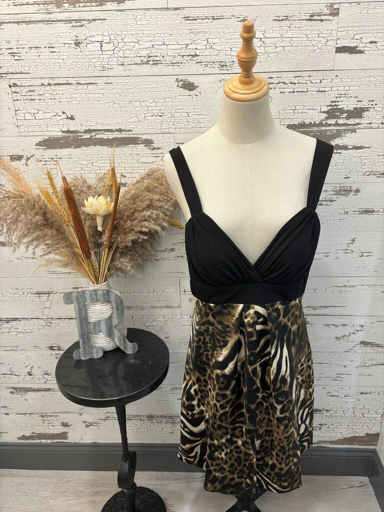 Betsey Adams Leopard Sleeveless Dress Size: 12