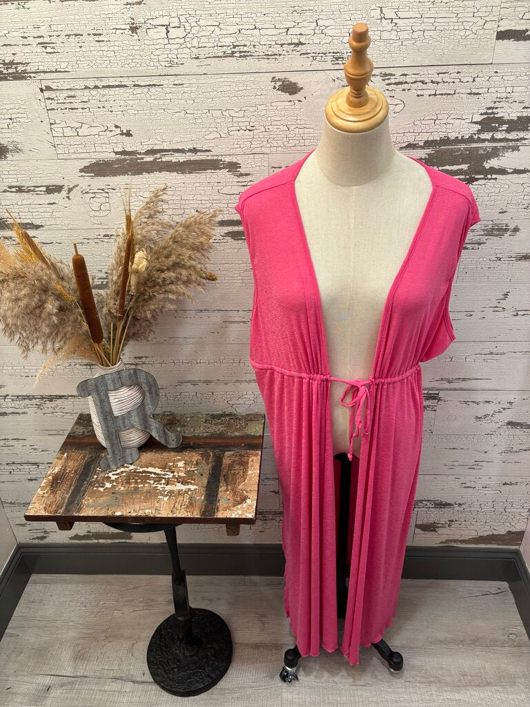 Cover Me Hot Pink Duster Size: Large