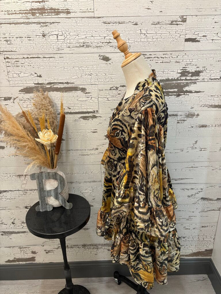 Karen Millen NWT Tiger Print Dress Size: 2