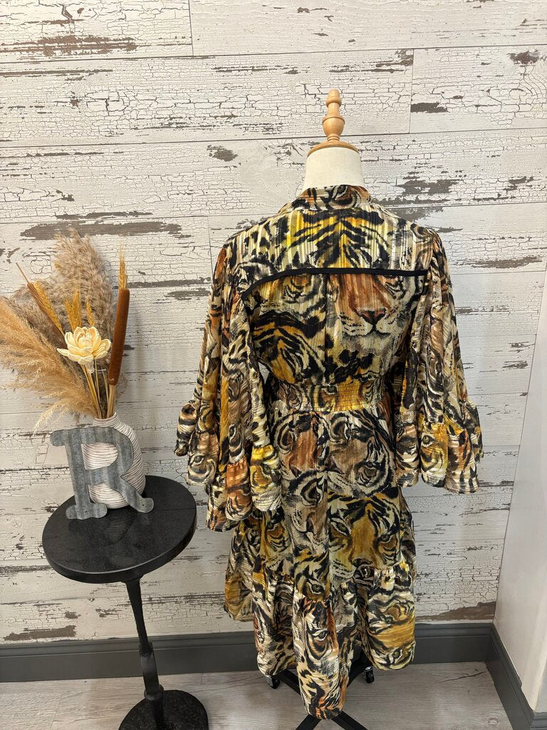Karen Millen NWT Tiger Print Dress Size: 2