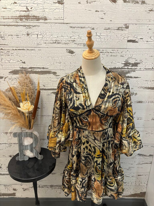 Karen Millen NWT Tiger Print Dress Size: 2