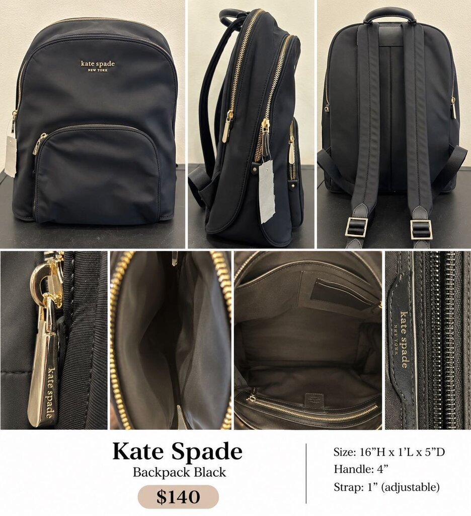 Kate Spade Black Backpack