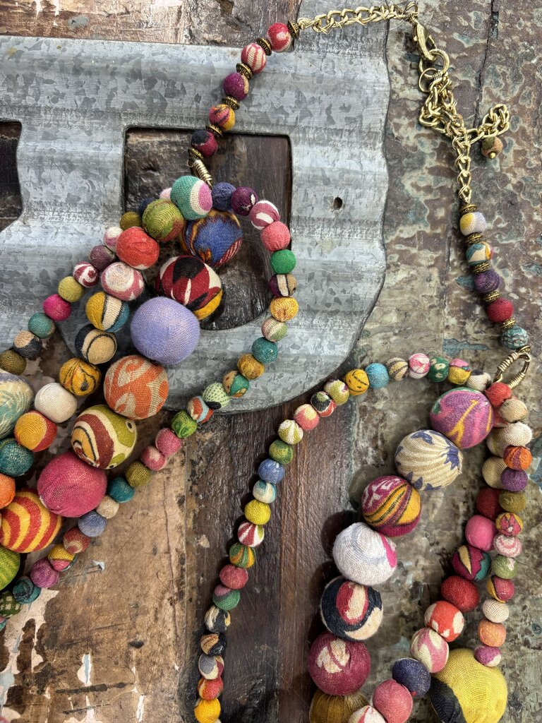 Kantha Handmade In India Layering Necklace