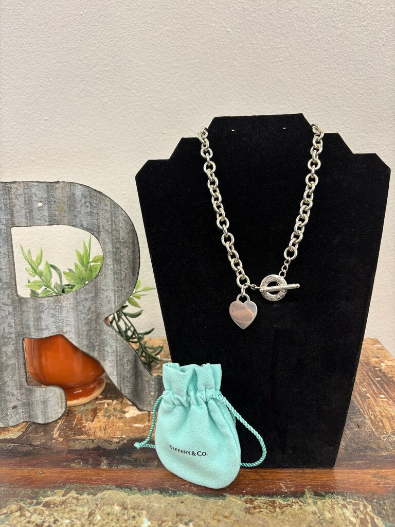 Tiffany & Co. Sterling Silver Chain Necklace Dust Bag Included