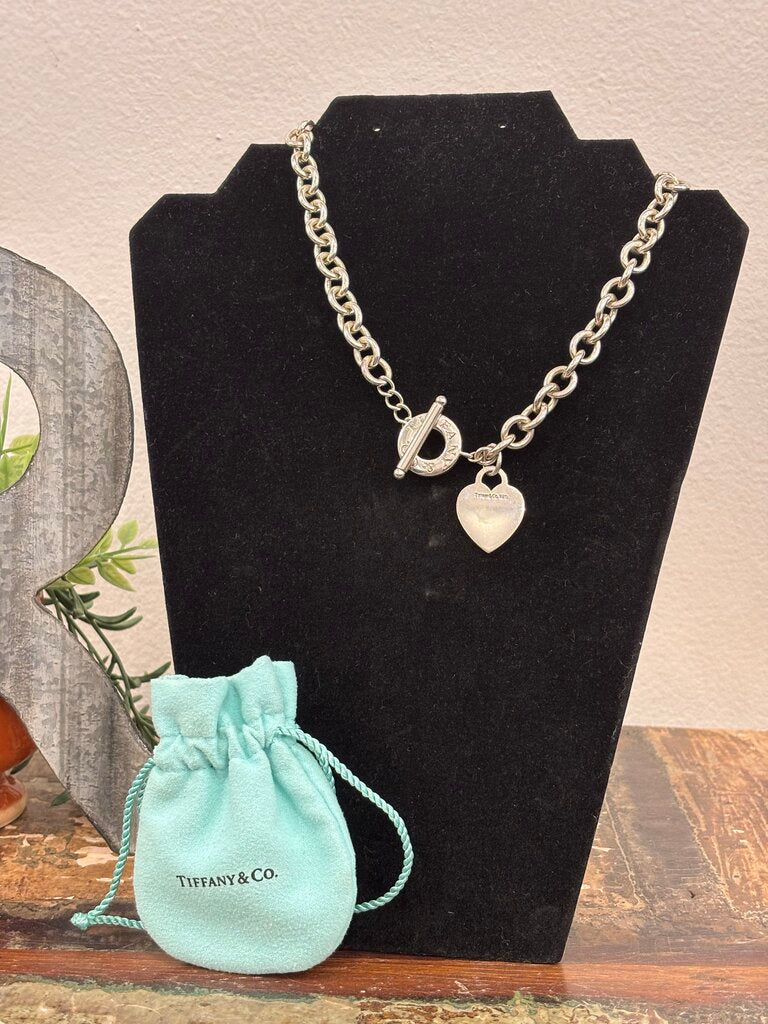 Tiffany & Co. Sterling Silver Chain Necklace Dust Bag Included