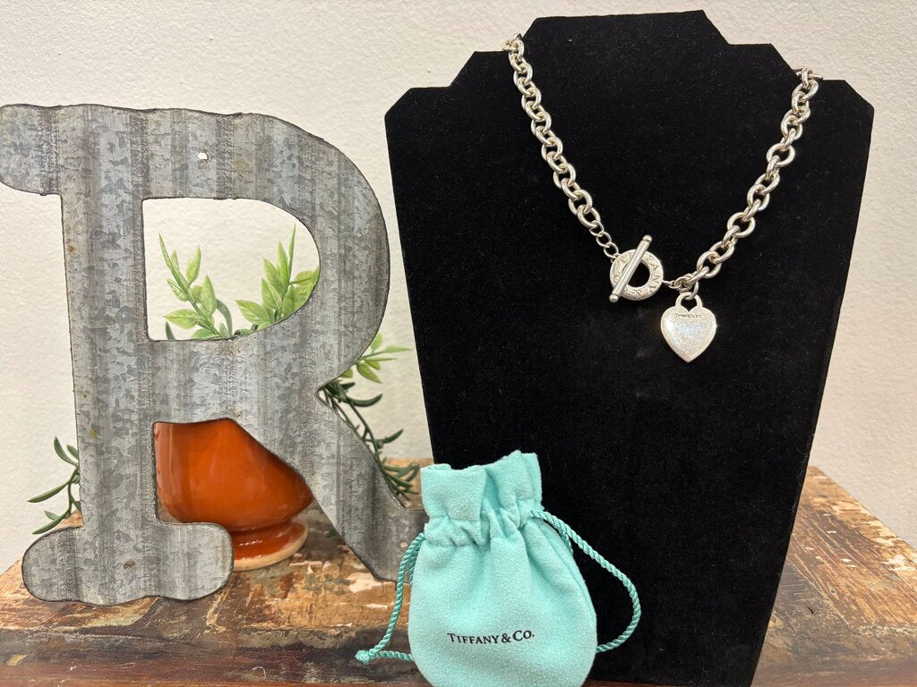 Tiffany & Co. Sterling Silver Chain Necklace Dust Bag Included