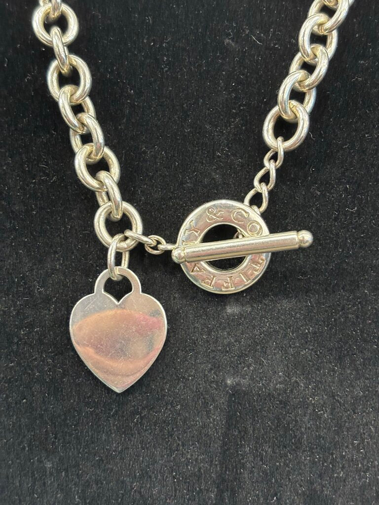 Tiffany & Co. Sterling Silver Chain Necklace Dust Bag Included