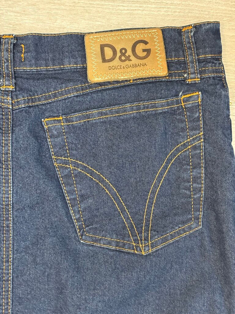 Dolce & Gabbana Designer Denim Skirt Size: 6