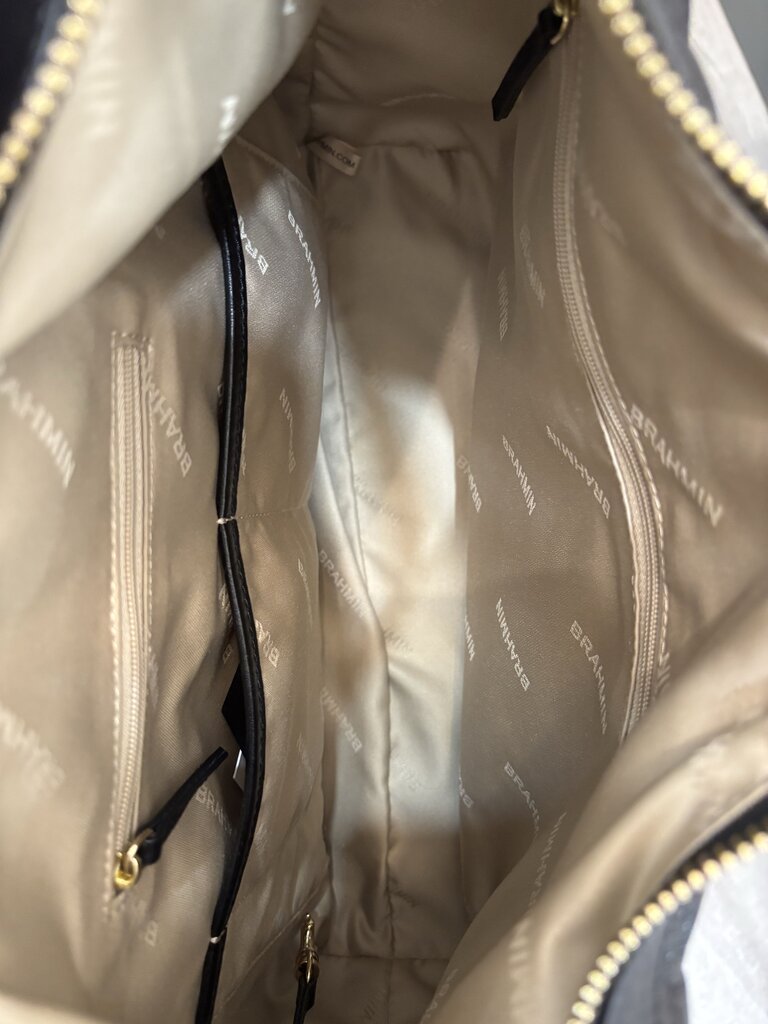Brahmin Castle View Genuine Leather Black Bag