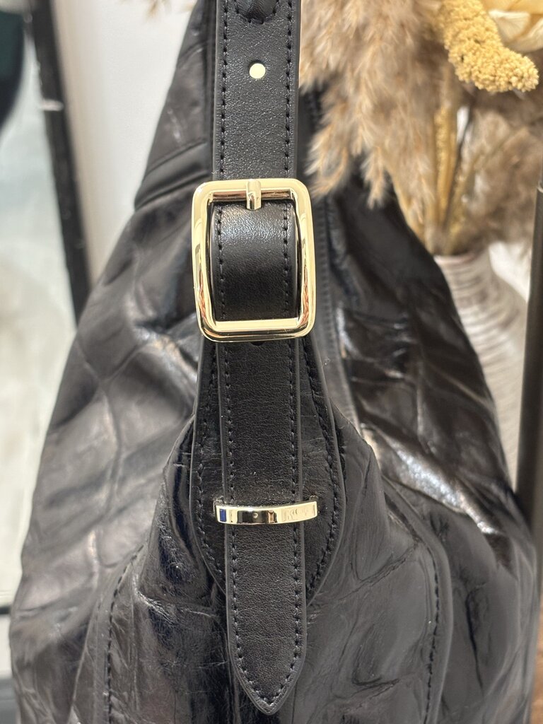 Brahmin Castle View Genuine Leather Black Bag