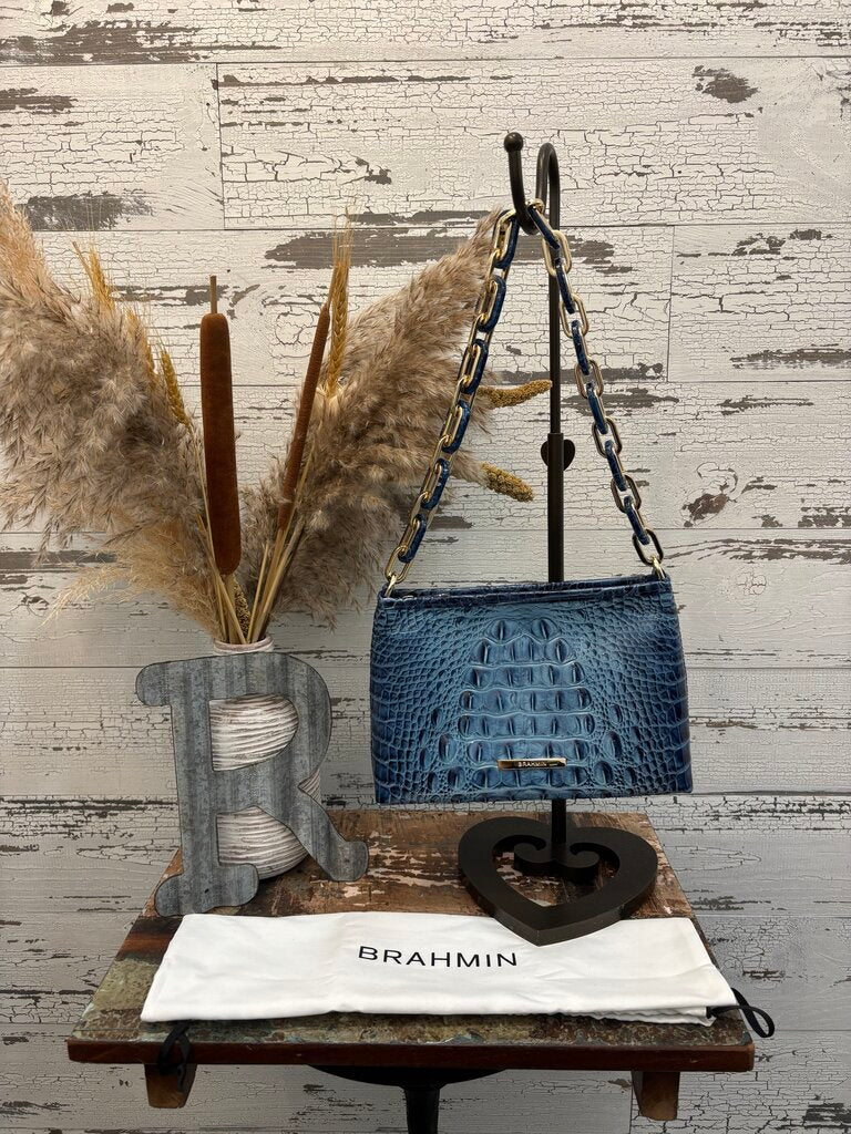 Brahmin Retro Melbourned Ombre Blue Purse