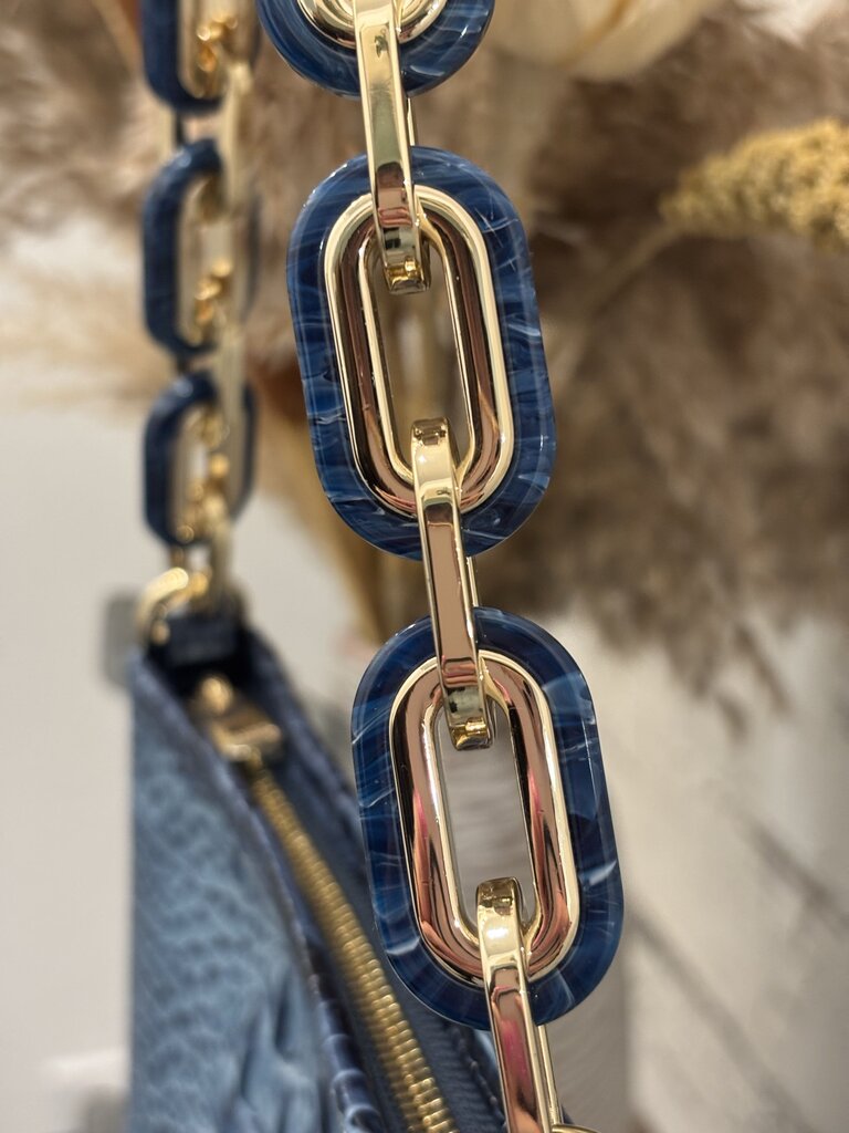 Brahmin Retro Melbourned Ombre Blue Purse